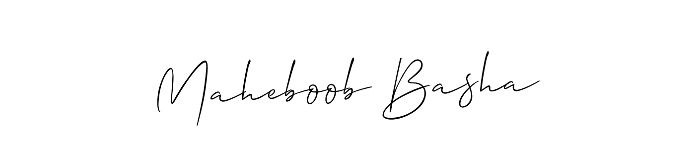Use a signature maker to create a handwritten signature online. With this signature software, you can design (Allison_Script) your own signature for name Maheboob Basha. Maheboob Basha signature style 2 images and pictures png
