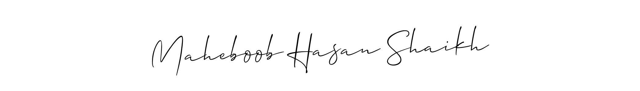 How to make Maheboob Hasan Shaikh signature? Allison_Script is a professional autograph style. Create handwritten signature for Maheboob Hasan Shaikh name. Maheboob Hasan Shaikh signature style 2 images and pictures png