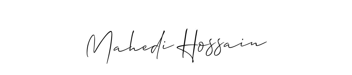 if you are searching for the best signature style for your name Mahedi Hossain. so please give up your signature search. here we have designed multiple signature styles  using Allison_Script. Mahedi Hossain signature style 2 images and pictures png