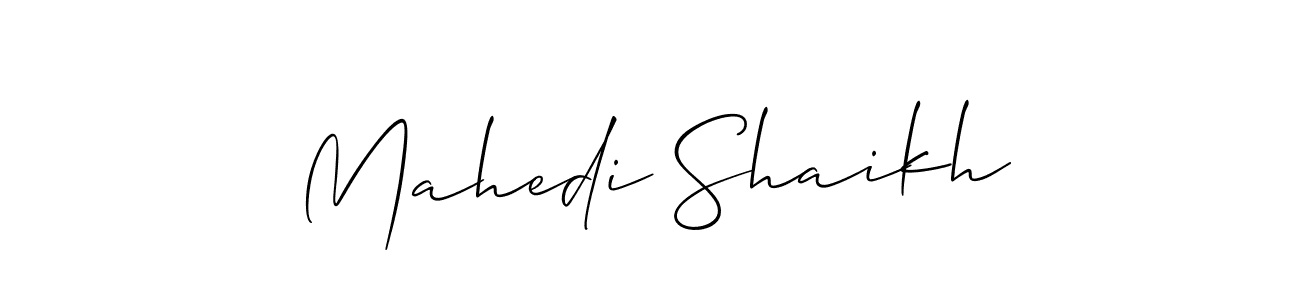 Mahedi Shaikh stylish signature style. Best Handwritten Sign (Allison_Script) for my name. Handwritten Signature Collection Ideas for my name Mahedi Shaikh. Mahedi Shaikh signature style 2 images and pictures png