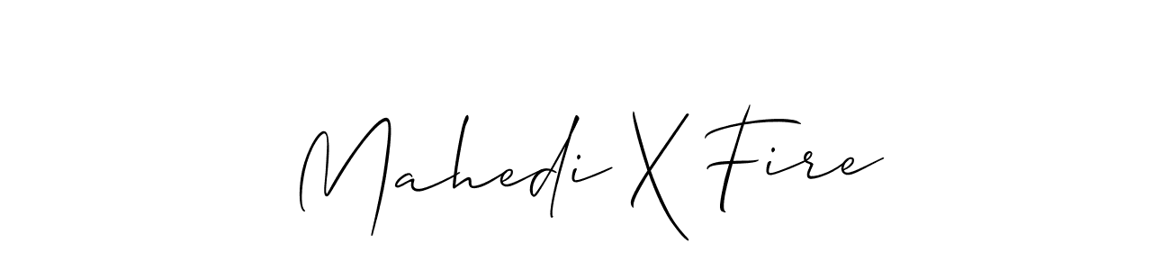 Also You can easily find your signature by using the search form. We will create Mahedi X Fire name handwritten signature images for you free of cost using Allison_Script sign style. Mahedi X Fire signature style 2 images and pictures png