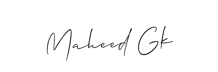 Also we have Maheed Gk name is the best signature style. Create professional handwritten signature collection using Allison_Script autograph style. Maheed Gk signature style 2 images and pictures png