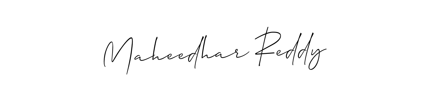 Create a beautiful signature design for name Maheedhar Reddy. With this signature (Allison_Script) fonts, you can make a handwritten signature for free. Maheedhar Reddy signature style 2 images and pictures png
