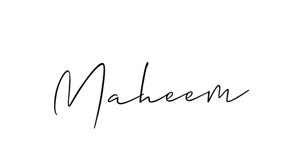 It looks lik you need a new signature style for name Maheem. Design unique handwritten (Allison_Script) signature with our free signature maker in just a few clicks. Maheem signature style 2 images and pictures png