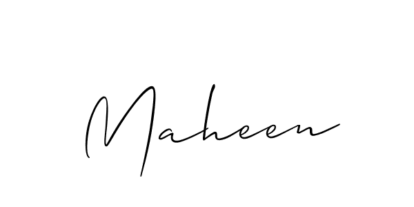 The best way (Allison_Script) to make a short signature is to pick only two or three words in your name. The name Maheen include a total of six letters. For converting this name. Maheen signature style 2 images and pictures png