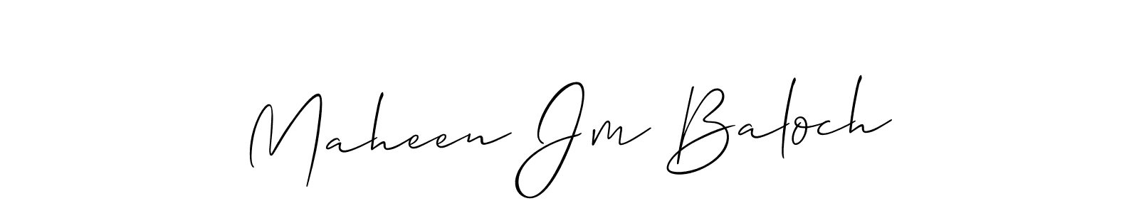 How to make Maheen Jm Baloch signature? Allison_Script is a professional autograph style. Create handwritten signature for Maheen Jm Baloch name. Maheen Jm Baloch signature style 2 images and pictures png