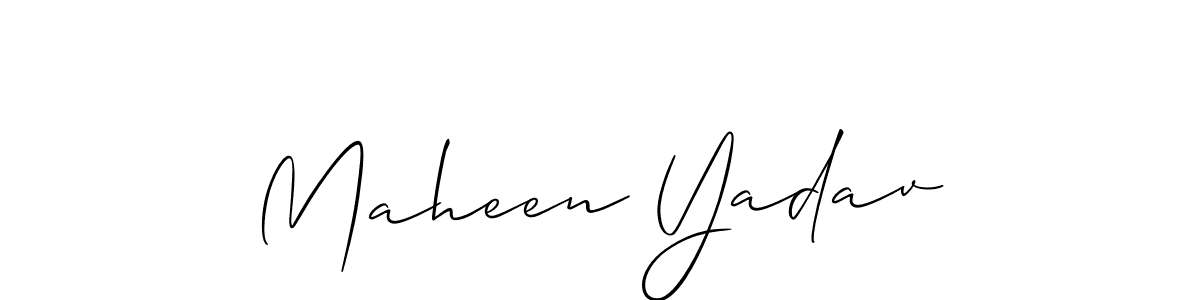 Similarly Allison_Script is the best handwritten signature design. Signature creator online .You can use it as an online autograph creator for name Maheen Yadav. Maheen Yadav signature style 2 images and pictures png