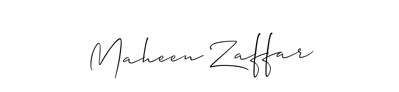 Design your own signature with our free online signature maker. With this signature software, you can create a handwritten (Allison_Script) signature for name Maheen Zaffar. Maheen Zaffar signature style 2 images and pictures png