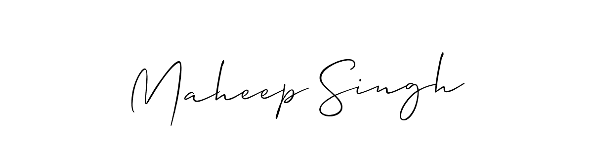 Use a signature maker to create a handwritten signature online. With this signature software, you can design (Allison_Script) your own signature for name Maheep Singh. Maheep Singh signature style 2 images and pictures png