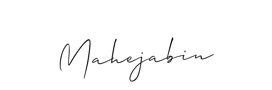 Use a signature maker to create a handwritten signature online. With this signature software, you can design (Allison_Script) your own signature for name Mahejabin. Mahejabin signature style 2 images and pictures png