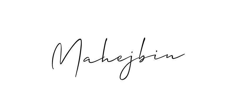 It looks lik you need a new signature style for name Mahejbin. Design unique handwritten (Allison_Script) signature with our free signature maker in just a few clicks. Mahejbin signature style 2 images and pictures png