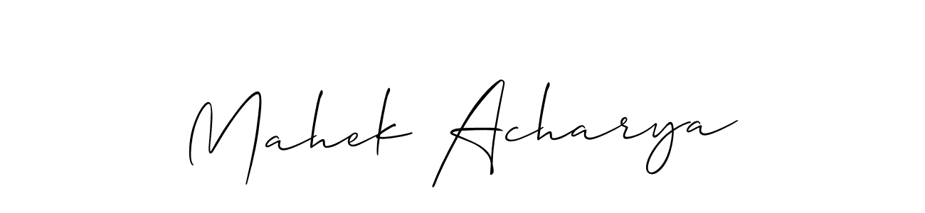 How to Draw Mahek Acharya signature style? Allison_Script is a latest design signature styles for name Mahek Acharya. Mahek Acharya signature style 2 images and pictures png