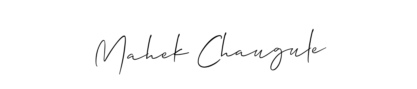 How to make Mahek Chaugule name signature. Use Allison_Script style for creating short signs online. This is the latest handwritten sign. Mahek Chaugule signature style 2 images and pictures png
