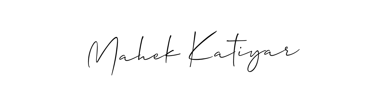 Best and Professional Signature Style for Mahek Katiyar. Allison_Script Best Signature Style Collection. Mahek Katiyar signature style 2 images and pictures png