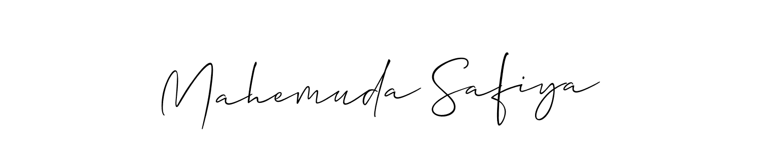 Design your own signature with our free online signature maker. With this signature software, you can create a handwritten (Allison_Script) signature for name Mahemuda Safiya. Mahemuda Safiya signature style 2 images and pictures png