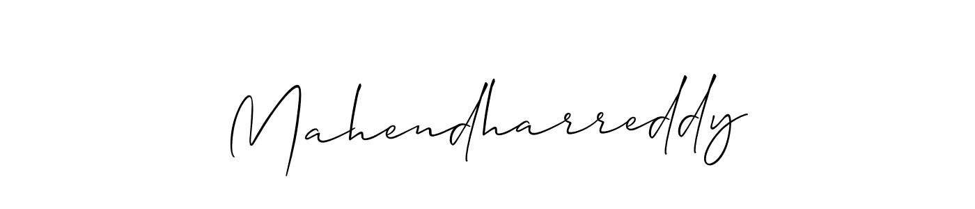 How to make Mahendharreddy signature? Allison_Script is a professional autograph style. Create handwritten signature for Mahendharreddy name. Mahendharreddy signature style 2 images and pictures png