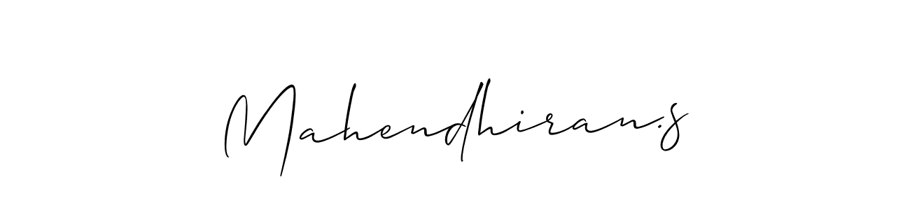 Design your own signature with our free online signature maker. With this signature software, you can create a handwritten (Allison_Script) signature for name Mahendhiran.s. Mahendhiran.s signature style 2 images and pictures png