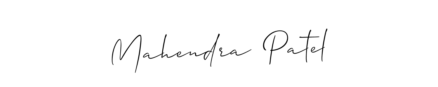 Make a beautiful signature design for name Mahendra  Patel. With this signature (Allison_Script) style, you can create a handwritten signature for free. Mahendra  Patel signature style 2 images and pictures png