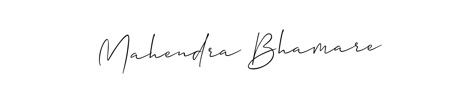 The best way (Allison_Script) to make a short signature is to pick only two or three words in your name. The name Mahendra Bhamare include a total of six letters. For converting this name. Mahendra Bhamare signature style 2 images and pictures png