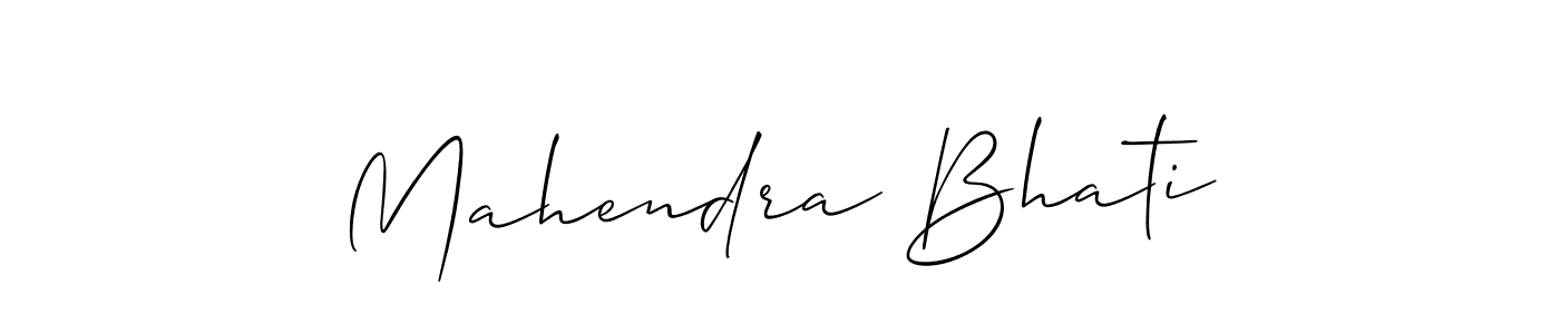 The best way (Allison_Script) to make a short signature is to pick only two or three words in your name. The name Mahendra Bhati include a total of six letters. For converting this name. Mahendra Bhati signature style 2 images and pictures png