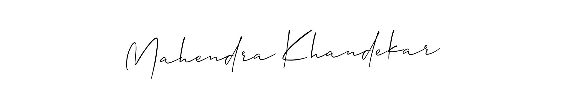 You should practise on your own different ways (Allison_Script) to write your name (Mahendra Khandekar) in signature. don't let someone else do it for you. Mahendra Khandekar signature style 2 images and pictures png