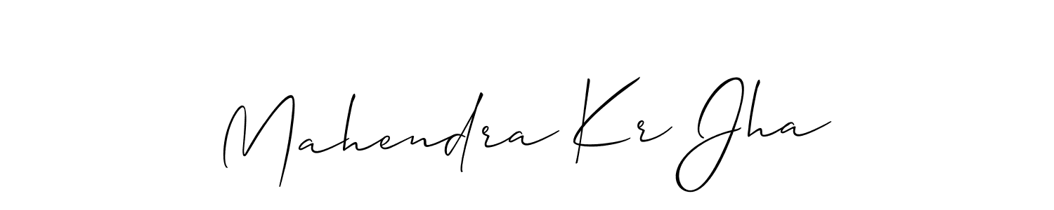 Mahendra Kr Jha stylish signature style. Best Handwritten Sign (Allison_Script) for my name. Handwritten Signature Collection Ideas for my name Mahendra Kr Jha. Mahendra Kr Jha signature style 2 images and pictures png