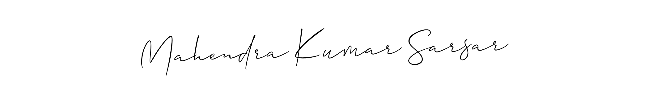 Also we have Mahendra Kumar Sarsar name is the best signature style. Create professional handwritten signature collection using Allison_Script autograph style. Mahendra Kumar Sarsar signature style 2 images and pictures png