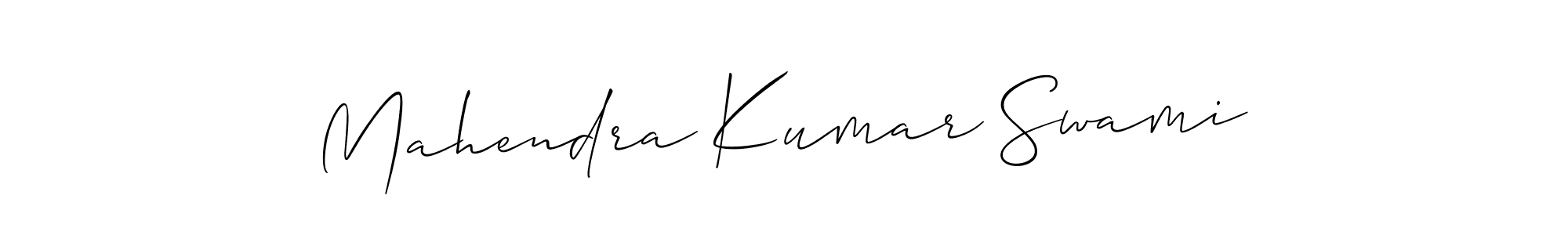 Use a signature maker to create a handwritten signature online. With this signature software, you can design (Allison_Script) your own signature for name Mahendra Kumar Swami. Mahendra Kumar Swami signature style 2 images and pictures png