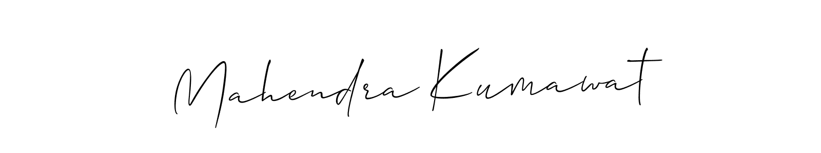 Create a beautiful signature design for name Mahendra Kumawat. With this signature (Allison_Script) fonts, you can make a handwritten signature for free. Mahendra Kumawat signature style 2 images and pictures png