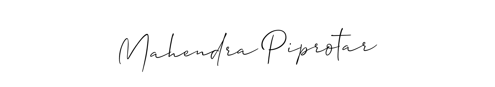 Mahendra Piprotar stylish signature style. Best Handwritten Sign (Allison_Script) for my name. Handwritten Signature Collection Ideas for my name Mahendra Piprotar. Mahendra Piprotar signature style 2 images and pictures png