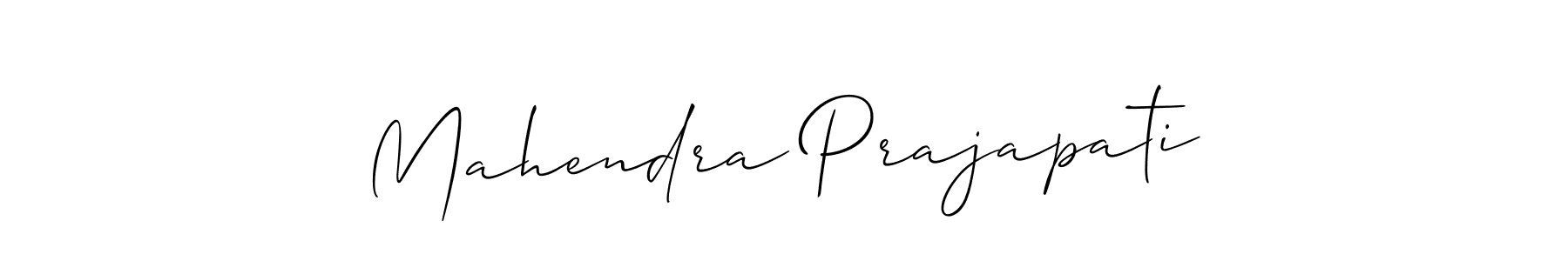 Mahendra Prajapati stylish signature style. Best Handwritten Sign (Allison_Script) for my name. Handwritten Signature Collection Ideas for my name Mahendra Prajapati. Mahendra Prajapati signature style 2 images and pictures png