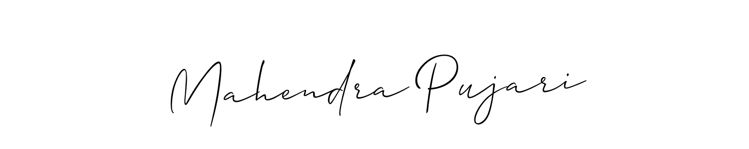 How to Draw Mahendra Pujari signature style? Allison_Script is a latest design signature styles for name Mahendra Pujari. Mahendra Pujari signature style 2 images and pictures png