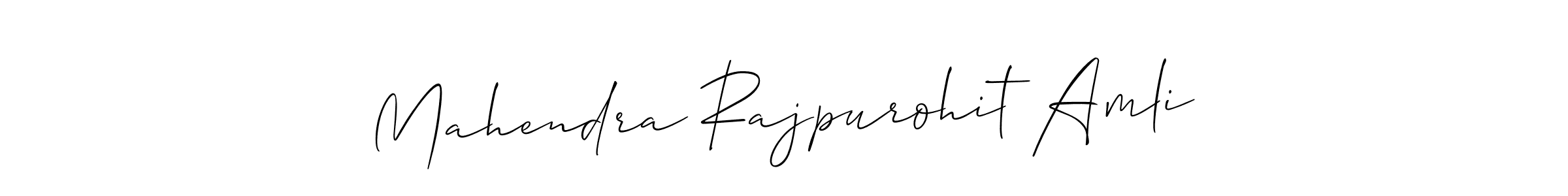 How to make Mahendra Rajpurohit Amli signature? Allison_Script is a professional autograph style. Create handwritten signature for Mahendra Rajpurohit Amli name. Mahendra Rajpurohit Amli signature style 2 images and pictures png