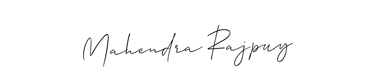 Make a beautiful signature design for name Mahendra Rajpuy. With this signature (Allison_Script) style, you can create a handwritten signature for free. Mahendra Rajpuy signature style 2 images and pictures png