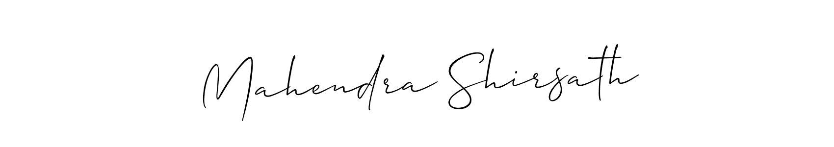 The best way (Allison_Script) to make a short signature is to pick only two or three words in your name. The name Mahendra Shirsath include a total of six letters. For converting this name. Mahendra Shirsath signature style 2 images and pictures png