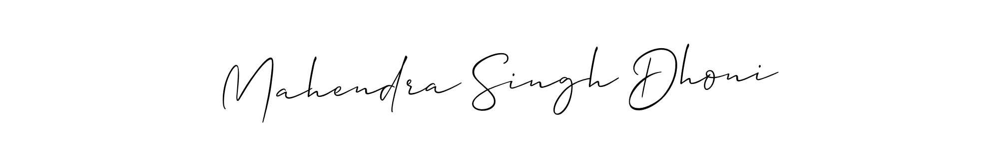 Make a beautiful signature design for name Mahendra Singh Dhoni. With this signature (Allison_Script) style, you can create a handwritten signature for free. Mahendra Singh Dhoni signature style 2 images and pictures png