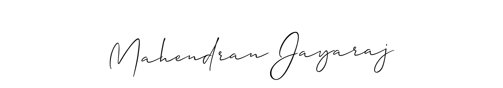 How to make Mahendran Jayaraj signature? Allison_Script is a professional autograph style. Create handwritten signature for Mahendran Jayaraj name. Mahendran Jayaraj signature style 2 images and pictures png