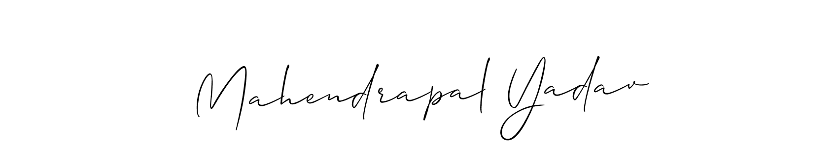 You should practise on your own different ways (Allison_Script) to write your name (Mahendrapal Yadav) in signature. don't let someone else do it for you. Mahendrapal Yadav signature style 2 images and pictures png