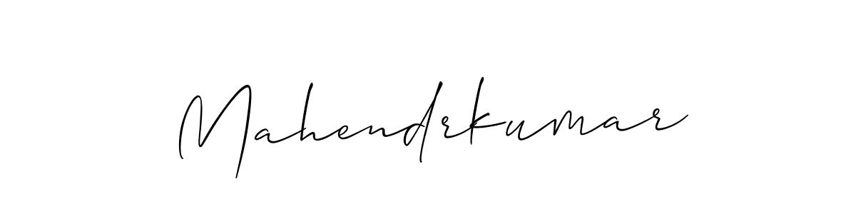 How to make Mahendrkumar signature? Allison_Script is a professional autograph style. Create handwritten signature for Mahendrkumar name. Mahendrkumar signature style 2 images and pictures png