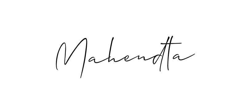 Also we have Mahendta name is the best signature style. Create professional handwritten signature collection using Allison_Script autograph style. Mahendta signature style 2 images and pictures png