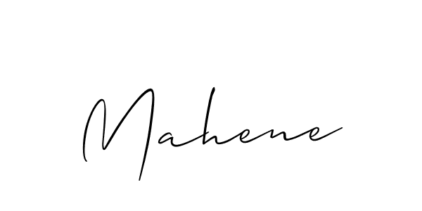 The best way (Allison_Script) to make a short signature is to pick only two or three words in your name. The name Mahene include a total of six letters. For converting this name. Mahene signature style 2 images and pictures png