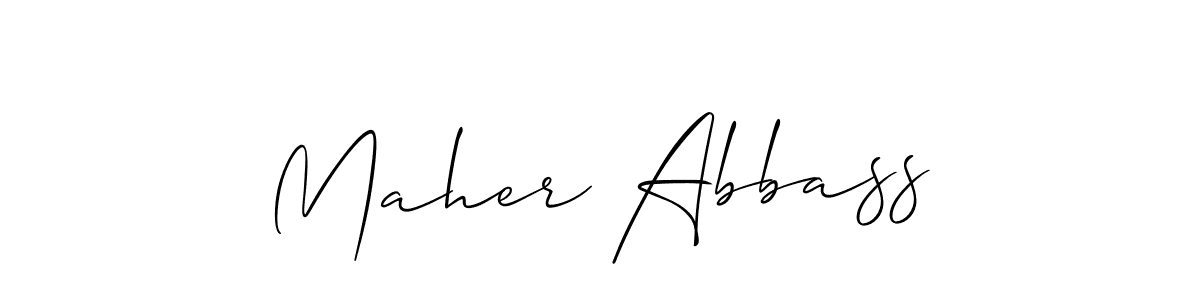 You should practise on your own different ways (Allison_Script) to write your name (Maher Abbass) in signature. don't let someone else do it for you. Maher Abbass signature style 2 images and pictures png