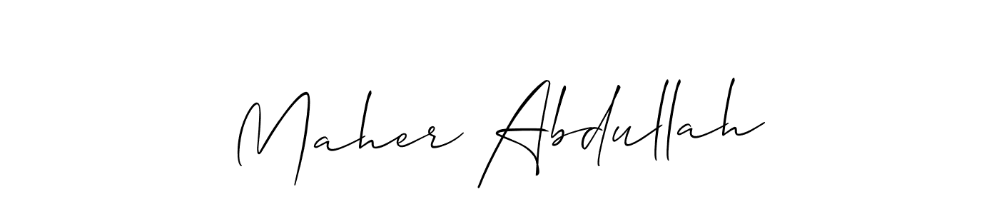 Design your own signature with our free online signature maker. With this signature software, you can create a handwritten (Allison_Script) signature for name Maher Abdullah. Maher Abdullah signature style 2 images and pictures png