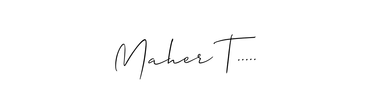 Maher T..... stylish signature style. Best Handwritten Sign (Allison_Script) for my name. Handwritten Signature Collection Ideas for my name Maher T...... Maher T..... signature style 2 images and pictures png