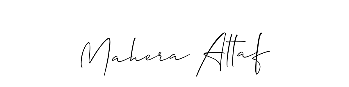 Also You can easily find your signature by using the search form. We will create Mahera Altaf name handwritten signature images for you free of cost using Allison_Script sign style. Mahera Altaf signature style 2 images and pictures png