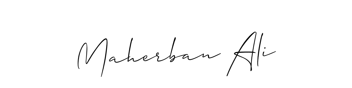 Allison_Script is a professional signature style that is perfect for those who want to add a touch of class to their signature. It is also a great choice for those who want to make their signature more unique. Get Maherban Ali name to fancy signature for free. Maherban Ali signature style 2 images and pictures png