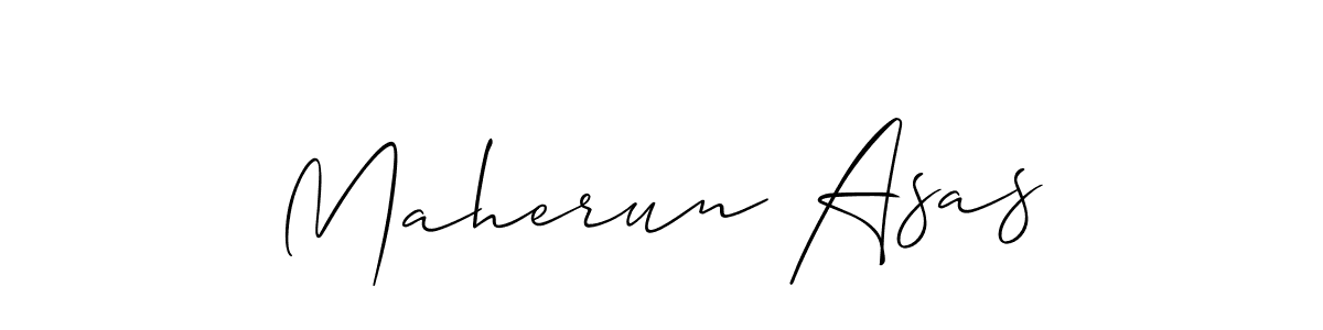 if you are searching for the best signature style for your name Maherun Asas. so please give up your signature search. here we have designed multiple signature styles  using Allison_Script. Maherun Asas signature style 2 images and pictures png