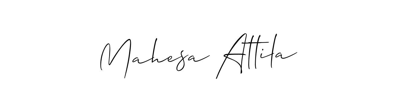 How to make Mahesa Attila name signature. Use Allison_Script style for creating short signs online. This is the latest handwritten sign. Mahesa Attila signature style 2 images and pictures png
