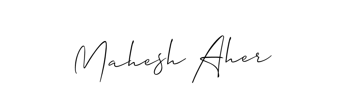 This is the best signature style for the Mahesh Aher name. Also you like these signature font (Allison_Script). Mix name signature. Mahesh Aher signature style 2 images and pictures png