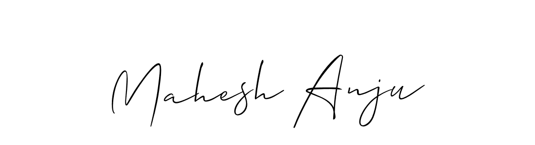 Allison_Script is a professional signature style that is perfect for those who want to add a touch of class to their signature. It is also a great choice for those who want to make their signature more unique. Get Mahesh Anju name to fancy signature for free. Mahesh Anju signature style 2 images and pictures png